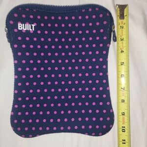 BUILT Navy and Pink Polka Dot Tablet Sleeve